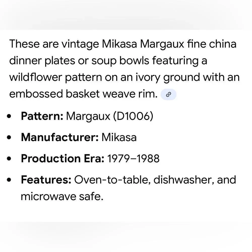 Mikasa Fine Ivory Margaux 11 Inch Dinner Chop Plate Floral Motif Gold Edge Japan
